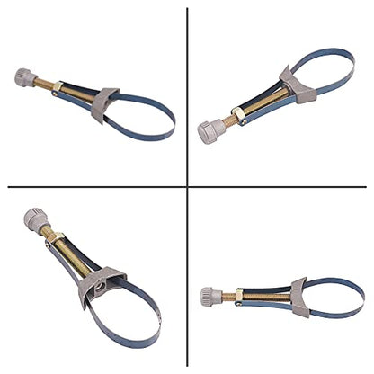 AHL Car Auto Oil Filter Removal Tool Strap Wrench 60mm To 120mm Diameter Adjustable Compatible with Car, Truck, Honda Yamaha Suzuki