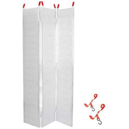 Black Widow Extra Wide Punch Plate Aluminum Folding ATV Ramp, 1,500 Pound Capacity, 7' 10", Silver - Heavy Duty Truck Loading Ramp Accessories - size: 94" x 54" x 1.88"