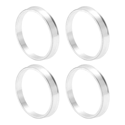 Car Wheel Hub Centric Rings OD 59.6mm to ID 54.1mm Wheels Center Shaft Shock Absorbing Hubrings Aluminum Alloy Silver Tone Durable - size: OD 59.6mm to ID 54.1mm