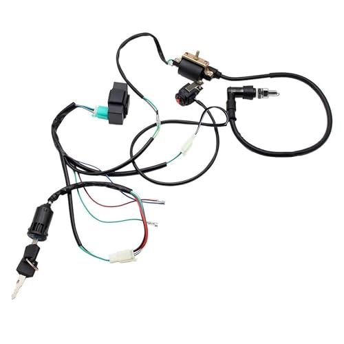 PRO BAT 6PCS Lifan Complete Kick Starter Engine Wiring Harness Loom Kit - style: orange