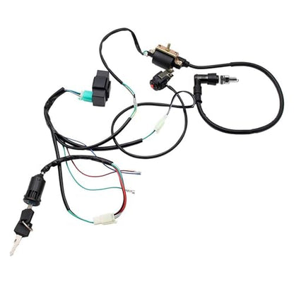 PRO BAT 6PCS Lifan Complete Kick Starter Engine Wiring Harness Loom Kit - style: orange