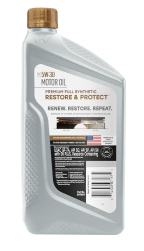 Valvoline Restore & Protect Full Synthetic 5W-30 Motor Oil 1 Quart - size: 1 QT, style: Restore & Protect