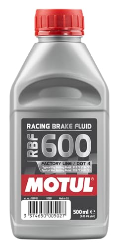 Motul RBF 600 Brake Fluid DOT 4 – Racing & High Performance 100% Synthetic Brake Fluid for Cars & Motorcycles, Track Day, Street & Performance Applications 500ml (3 Pack)