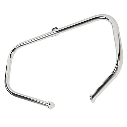 TCT-MOTORPARTS Chrome Engine Guard Highway Crash Bar w/Footpegs Mount Fit for Harley Touring Street Electra Glide FLHT Road King1997-2008 - color: Chrome Engine Crash Bar+Footpegs #1