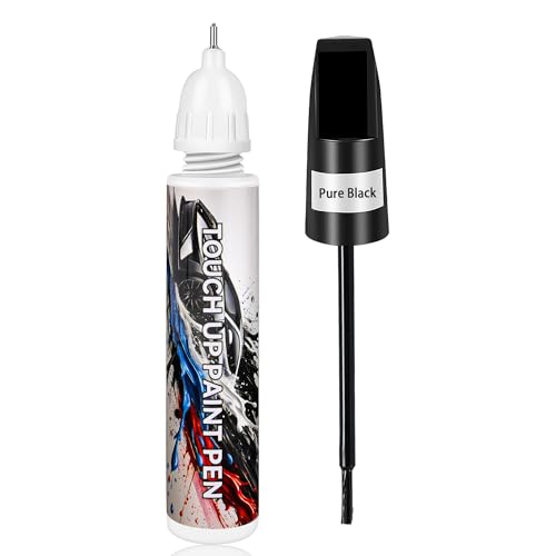 Touch Up Paint for Cars, Black Car Paint Scratch Repair, Auto Paint Repair Pen, Automotive Scratch Remover, Professional Seamless Coverage, Color Accurate, Long lasting Adhension, Fast Drying - color: Universal Pure Black