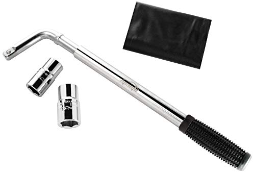 EPAuto Telescoping Lug Wrench, Wheel Wrench, CR-V Sockets (17/19, 21/22mm)