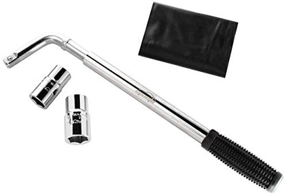 EPAuto Telescoping Lug Wrench, Wheel Wrench, CR-V Sockets (17/19, 21/22mm)