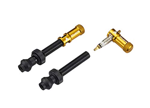 Granite Juicy Nipples Presta Valve Core Remover Caps (Gold) - color: Gold