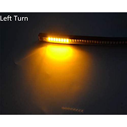 Motorcycle LED Turn Signal Tail Brake Stop Integrated Light 8" Rear LED Motorcycle Taillight License Plate Light Strip for Bike ATV SUV