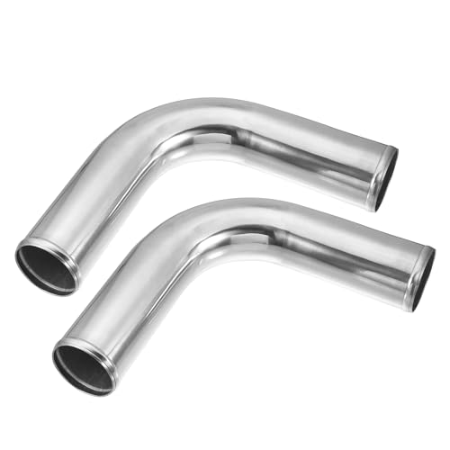 ACROPIX OD 3" 76mm Leg Length 6" 152mm Car Aluminum Alloy Tube Intercooler Pipe 90 Degree Bend Elbow Air Intake Joiners Tubing - Pack of 2 - size: OD 3"