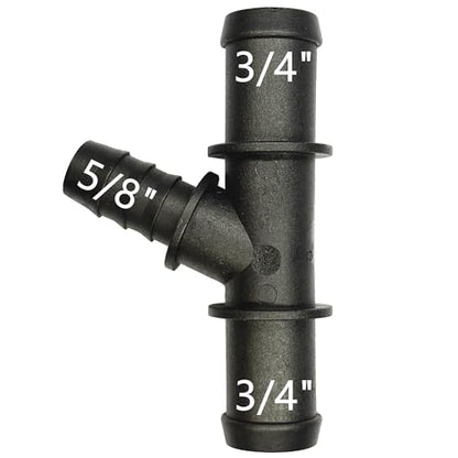 3/4"-3/4"-5/8",Radiator Coolant Hose 3-Way Connector,Engine Heater Pipe Tee