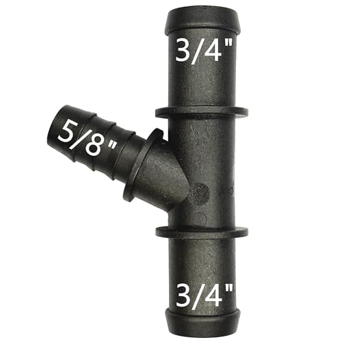 3/4"-3/4"-5/8",Radiator Coolant Hose 3-Way Connector,Engine Heater Pipe Tee