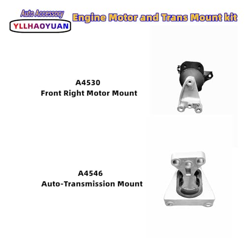 Yllhaoyuan Engine Mount Set of 4 Compatible with 2006-2011 Civic 1.8L - size: 2006-2011 Civic 1.8L