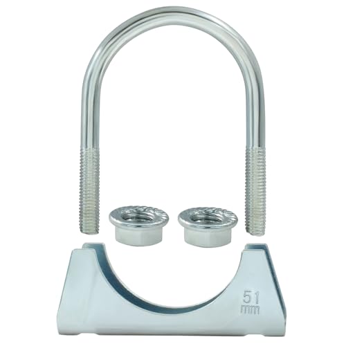 2" U Heavy Duty U-Bolt Clamp, Stainless Steel, 2-Pack - size: 2",2PCS