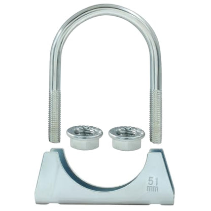 2" U Heavy Duty U-Bolt Clamp, Stainless Steel, 2-Pack - size: 2",2PCS