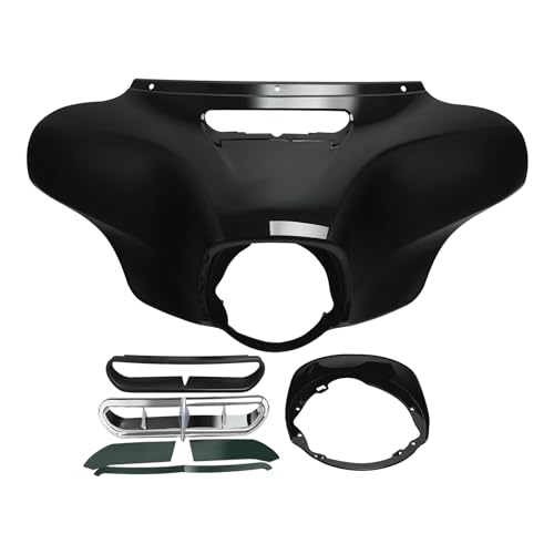 TCT-MOTORPARTS Outer Fairing Body for Harley Touring Street Electra Glide Ultra Classic Limited Tri 2014-2023 FLHTCU FLHTK FLHT FLHTP FLHTCUL FLHTKSE - color: Outer Fairing Vivid Black #1