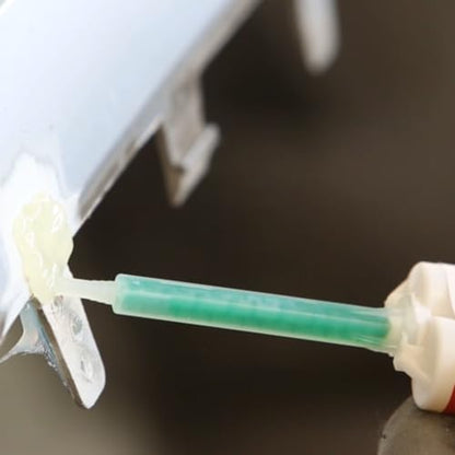 Polymix Rigid 5 Minute Plastic Repair Adhesive Kit – 3 x 50ml Cartridges, 12 Mixing Tips & Dispensing Gun – Fast Set Automotive Multipurpose Bonding Repair