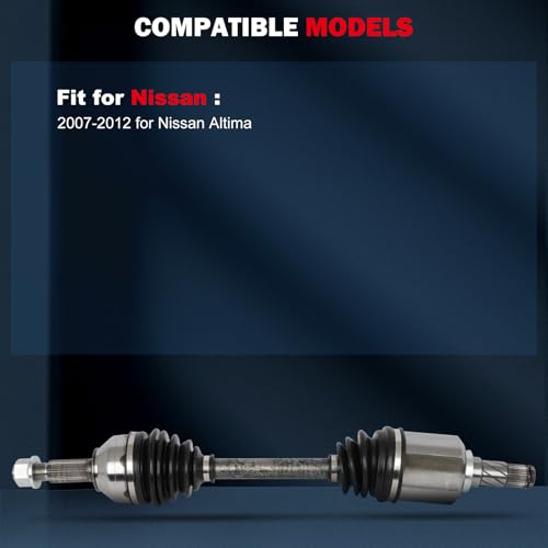 CCIYU CV Axle for Nissan Altima 2007-2012 - Front Left - Manual - NCV53922 - size: 18-0022
