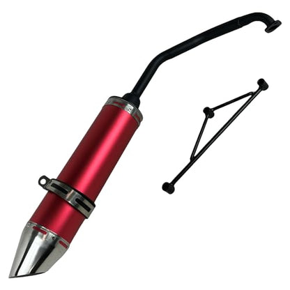 RedCap High Performance Muffler Exhaust System for 125cc 150cc GY6 Scooter Moped TaoTao Kymco Vitacci Benelli Beast 150 Upgrade for 152QMJ 157QMJ Engines (Red)