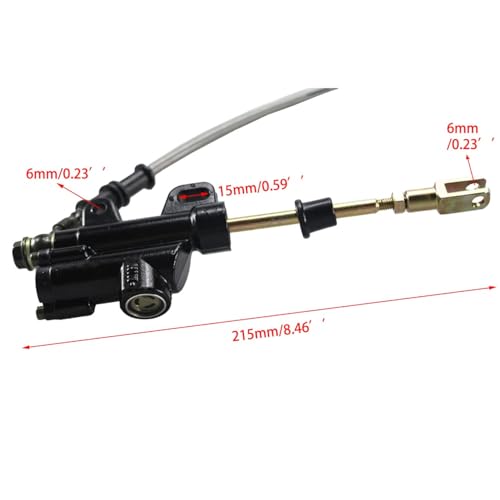 PRO BAT 12mm Hydraulic Rear Disc Brake Caliper Assembly + Pad Assembly - color: Black Brake Assembly, size: 12mm Brake Caliper Assembly