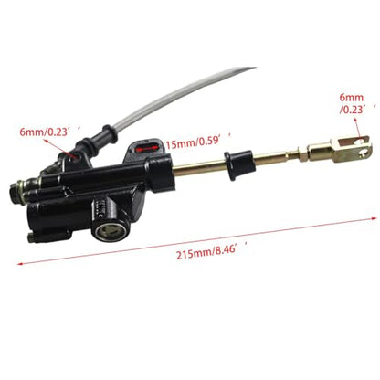 PRO BAT 12mm Hydraulic Rear Disc Brake Caliper Assembly + Pad Assembly - color: Black Brake Assembly, size: 12mm Brake Caliper Assembly