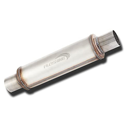 Exhaust Muffler Universal Stainless Steel Straight Through Design,Resonator Super 10 Muffler (2.5'') - size: 2.5''