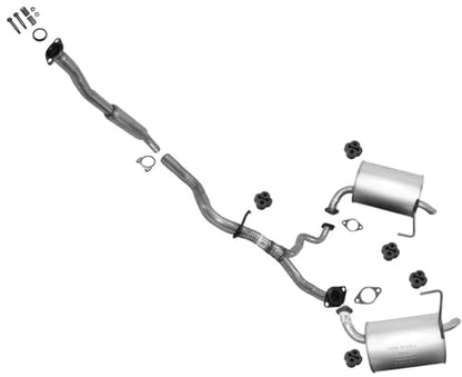 Dual Mufflers Resonator Pipe Exhaust System for Subaru Outback 2005 2.5L