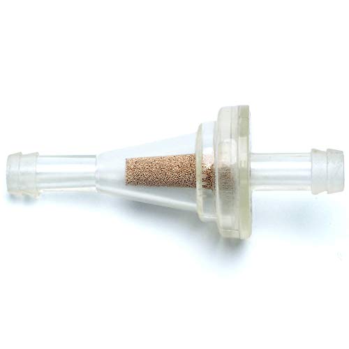 Inline Fuel Filter - Small Universal Fuel Filters (Pack of 2) for 1/4 Fuel Line Gas Engine Motorcycle Dirt Bike Scooter ATV Quads