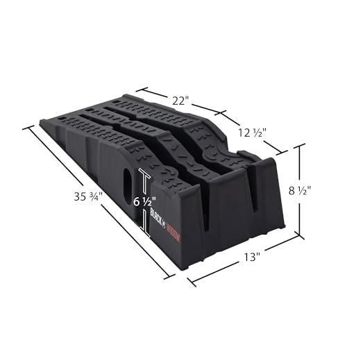 Car Service Ramps for Oil Change, 8,000 lb GAWR, 6.25" Lift, Black Widow