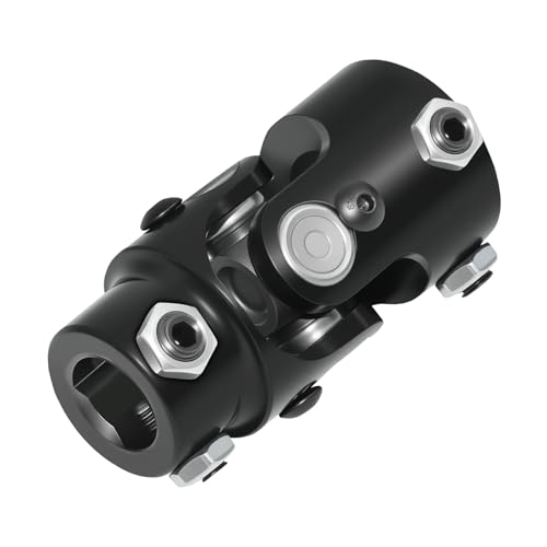3/4" DD × 1" DD Universal U Joint for Steering Shaft - color: Black, size: 3/4" DD x 1" DD