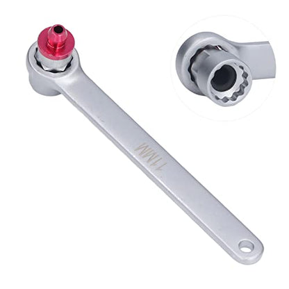 AMONIDA 11mm Brake Fluid Clutch Bleeder Wrench Steel Brake System Bleeding Tool 12 Point Wrench for Car Truck Motorcycle Vehicle Brake Fluid Oil Emptying Tool