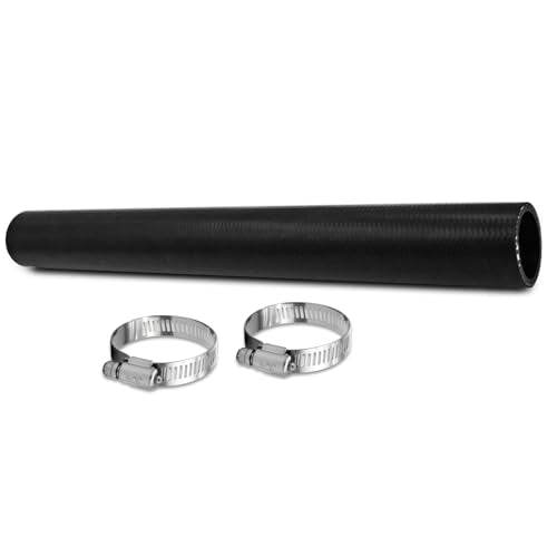1.75" ID Silicone Coolant Air Hose (15.9" Length) with 2 Clamps - Industrial Hydraulic Turbo Pipe Elbow Radiator Hose (1 3/4" ID Straight) - size: 1.75" ID Straight