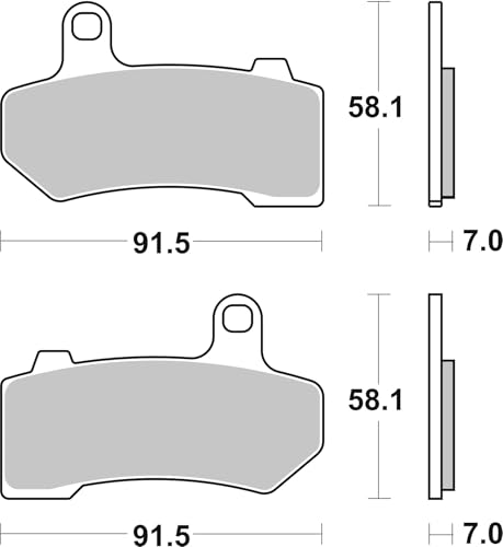 Brembo 07HD17SP Disc Brake Pad Set for Harley-Davidson FLHR Road King 2008-2010, FLHR Road King 2012-2022, FLHRC Road King Classic 2008-2013