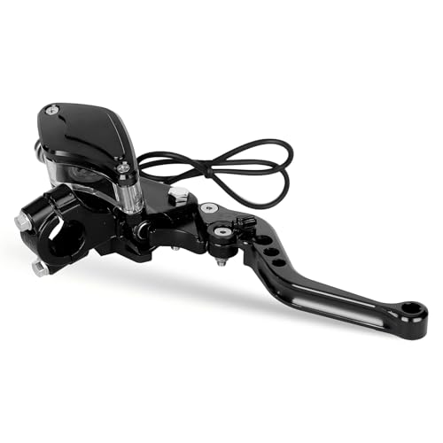 7/8" 22mm Motorcycle Brake Lever Clutch Master Cylinder Lever Set - color: Black