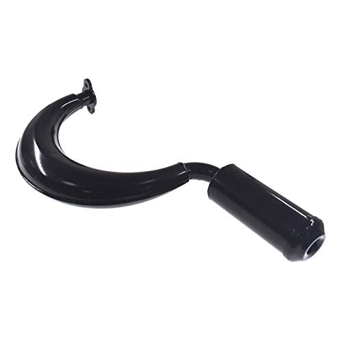44mm Exhaust Pipe With Silencer Black - size: Half Moon Muffler