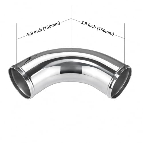 Ucreative 90 Degree OD: 4.0" (101.6mm) Aluminum Alloy Pipe