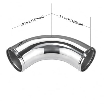 Ucreative 90 Degree OD: 4.0" (101.6mm) Aluminum Alloy Pipe