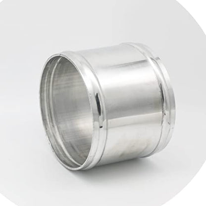 127mm(5") OD, Length 3" (76mm), Straight 5 Inch 6061 Aluminum Alloy Hose Joiner Tube Intercooler Pipe Connector High Class Glossy Polished Treatment Air Intake Tube with Bead Roll - size: OD 5" (125mm)