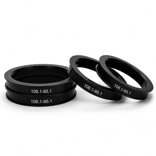 Hub Centric Rings Wheel Hub Rings for Aftermarket Wheels Reduces Vibration - Improve Wheel Fitment Pack of 4 (106.1-95.1) - size: 106.1-95.1