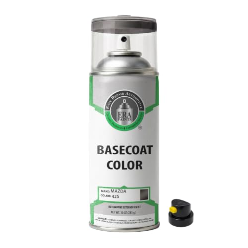 ERA Paints - 42S - Titanium Flash Metallic for MAZDA Exact OEM Color Match Automotive Touch Up Paint for Cars - Spray Paint with Premium Spray Nozzle - Basic Kit - Made in USA - style: Spray - Basic Kit