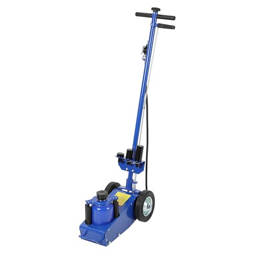 35 Ton Air Hydraulic Floor Jack for Heavy Duty Trucks & Tractors – Low Profile (10"-21.19"), 4 Adapters, 46" Adjustable Handle – 77,000 lbs Capacity - color: 35 Ton Blue