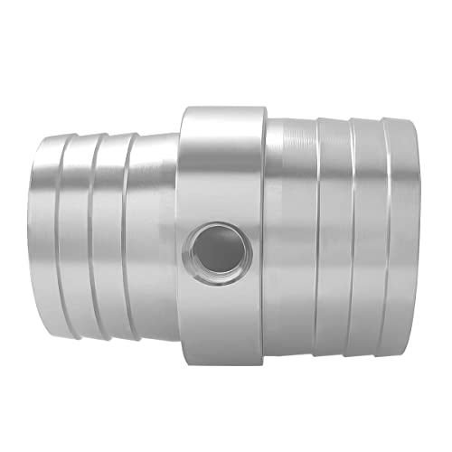 YSIL 1-1/2" to 1-3/4" Hose Barb Splice Coupler Fitting with 1/8" NPT Port - size: 1-1/2" to 1-3/4" to 1/8" NPT