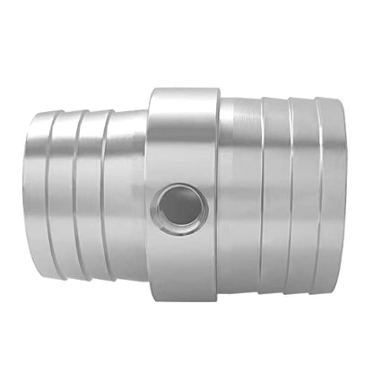 YSIL 1-1/2" to 1-3/4" Hose Barb Splice Coupler Fitting with 1/8" NPT Port - size: 1-1/2" to 1-3/4" to 1/8" NPT