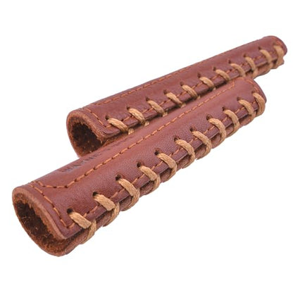 Leather Motorcycle Brake Clutch Covers, Handlebar Hand Grip Covers Throttle Grip Covers - color: Brown: Lever Cover