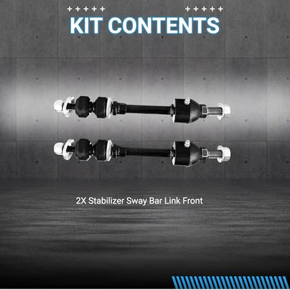 Sway Bar Link Front Compatible With 2005-2008 Ford F-150 4WD, 2006-2008 Lincoln Mark LT 4WD Stabilizer Sway Bar End Links Kit K80338 - size: K80338