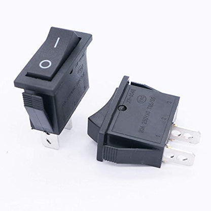 TWTADE / 8Pcs Boat Rocker Switch Latching ON/Off SPST 2 Pin 2 Position Car Auto Boat Rocker Toggle Switch Snap AC 250V/16A 125V/20A KCD3-101 - color: Black-ON/Off - KCD3, size: Narrow Rectangle
