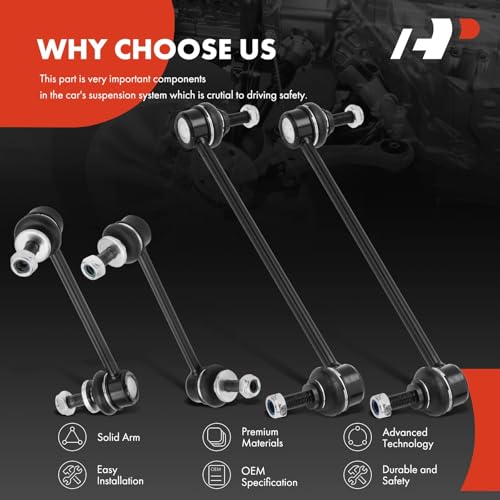 A-Premium Front & Rear Sway Bar Link Stabilizer Bar End Link Kit