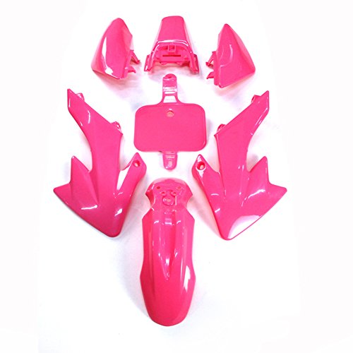 Pink Body Work Plastic Fender Fairing Kit For Honda XR50 CRF50 Chinese 50cc 90cc 110cc 125cc 140cc 150cc 160cc Dirt Pit Bike - color: pink