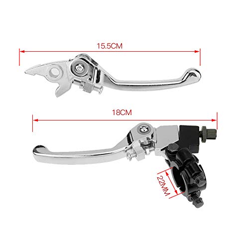 HIAORS 7/8" Folding Clutch Brake Lever for Xmotos BSE KAYO Apollo Thumpstar 70cc 110cc 125cc 150cc SSR Pit Dirt Bike Parts Motorcycle Silver - color: Silver