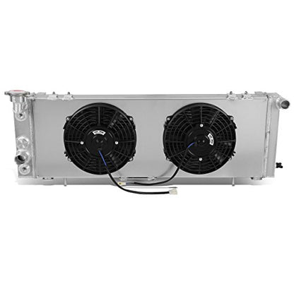 DNA Motoring RA+FS-CHEROKEE-91-3 3-Row Radiator with Fan Shroud,Metallic - style: 91-01 Jeep Cherokee